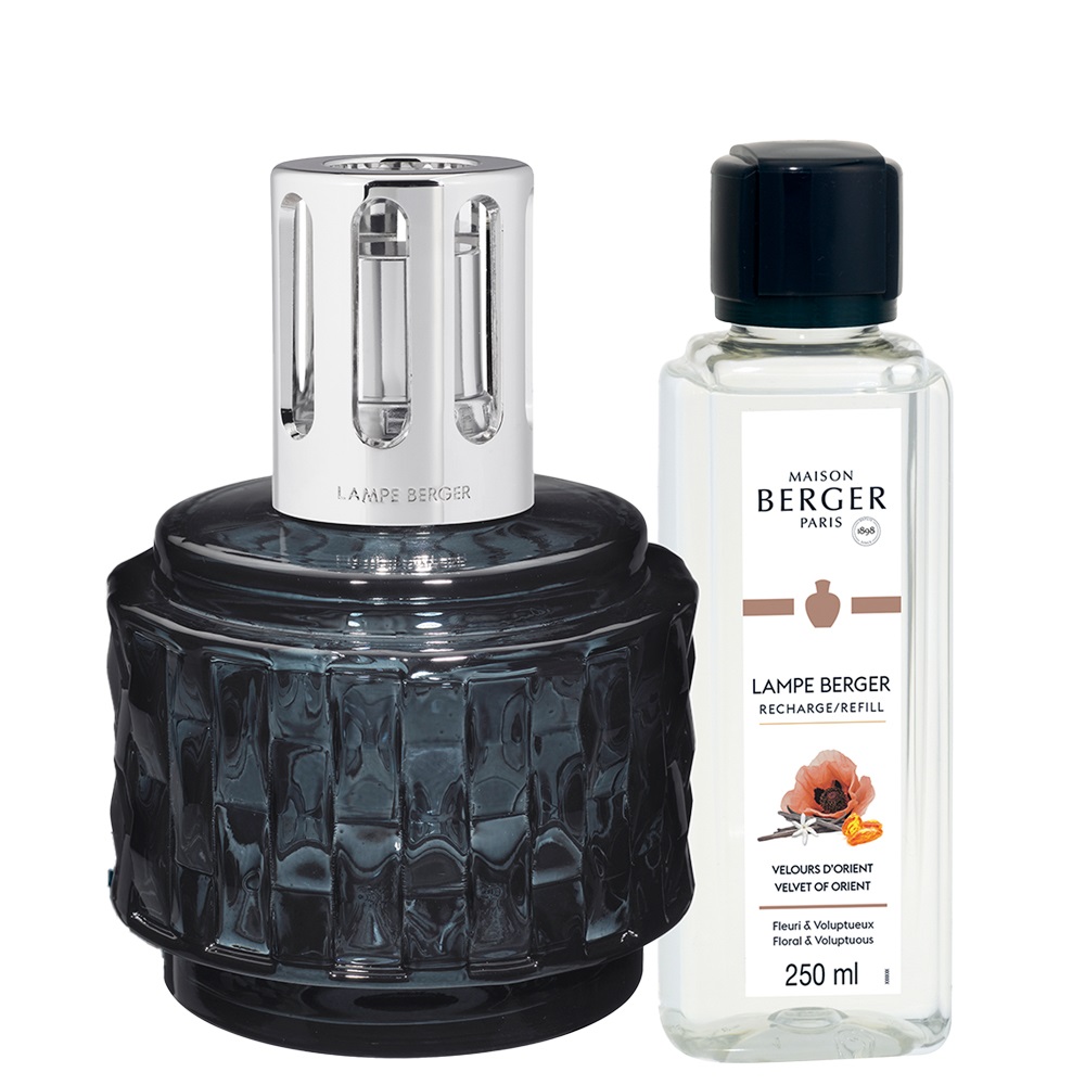 Variation grise coffet lampe berger diffuseur de parfum à catalyse + velours d'orient - maison berger paris