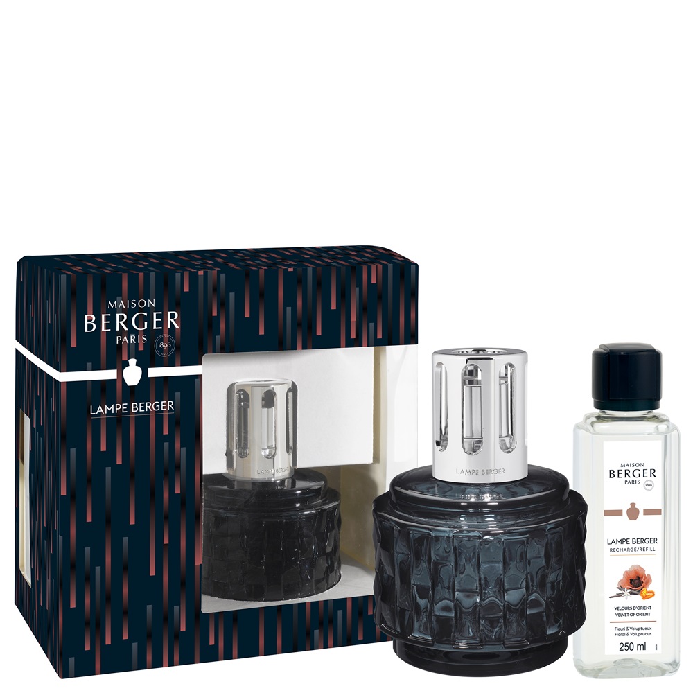 Variation grise coffet lampe berger diffuseur de parfum à catalyse + velours d'orient - maison berger paris