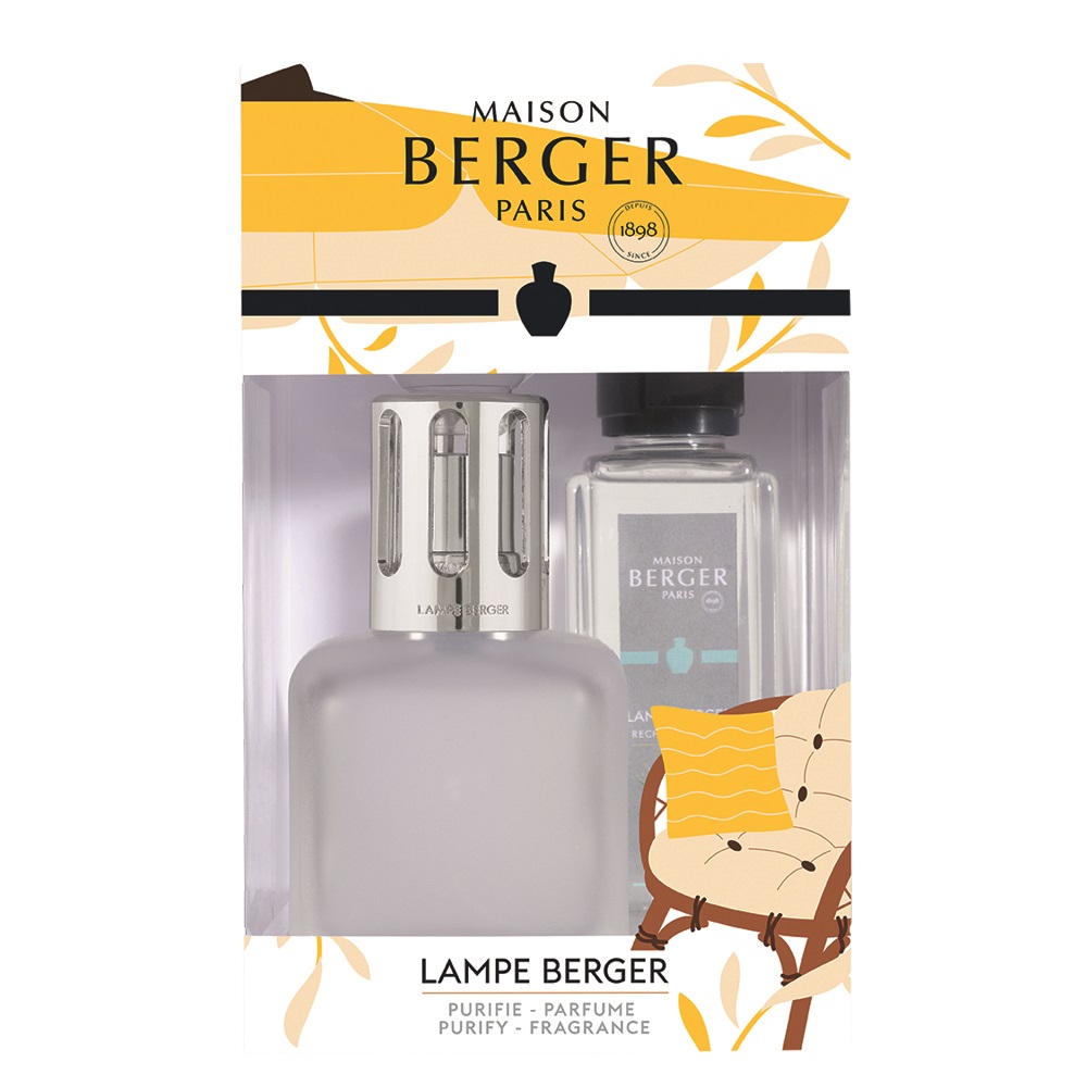 Coffret lampe berger glaçon givrée + 250 ml citronelle diffuseur de parfum à catalyse - maison berger paris