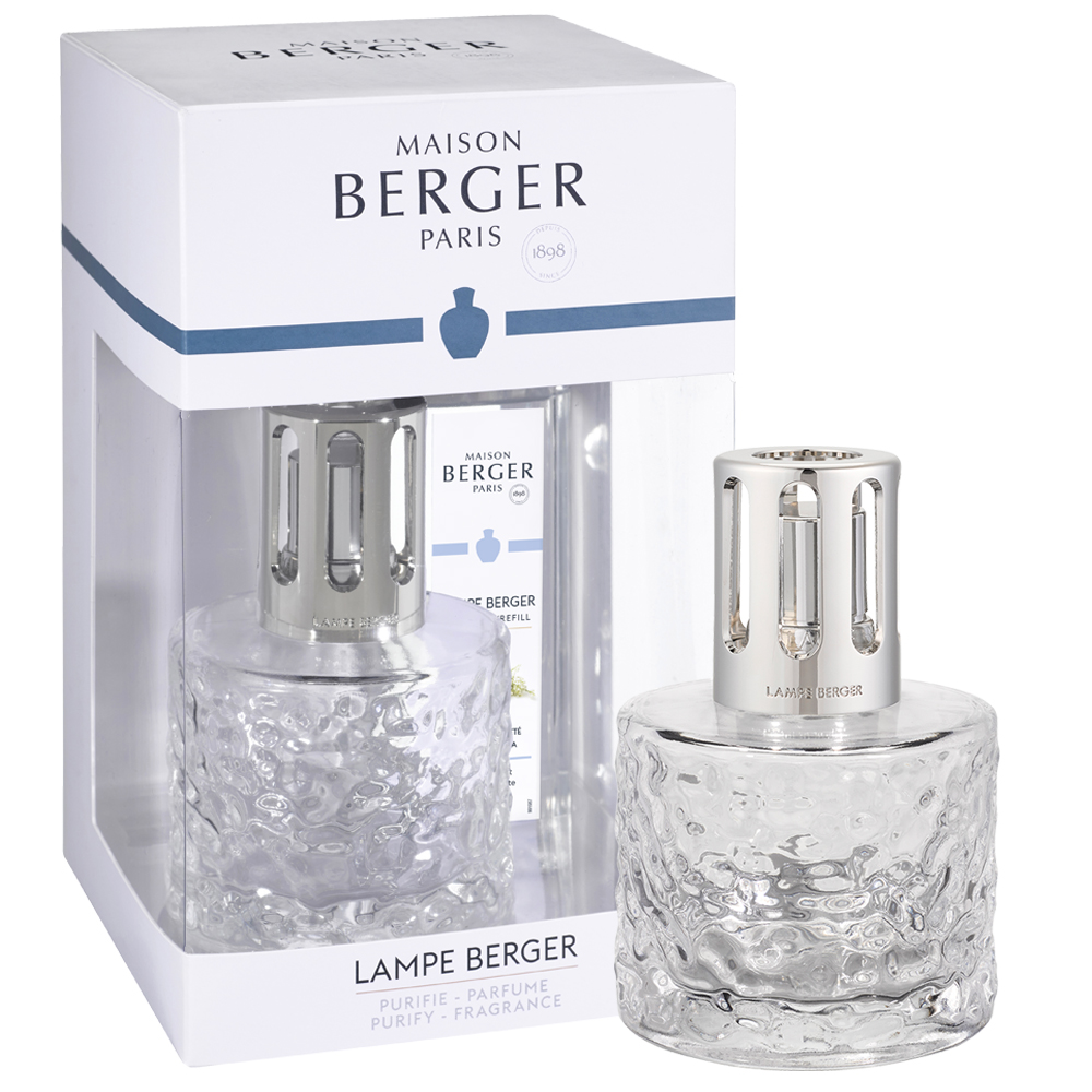 Mirage transparente, coffret lampe berger diffuseur de parfum à catalyse + thé blanc pureté - maison berger paris