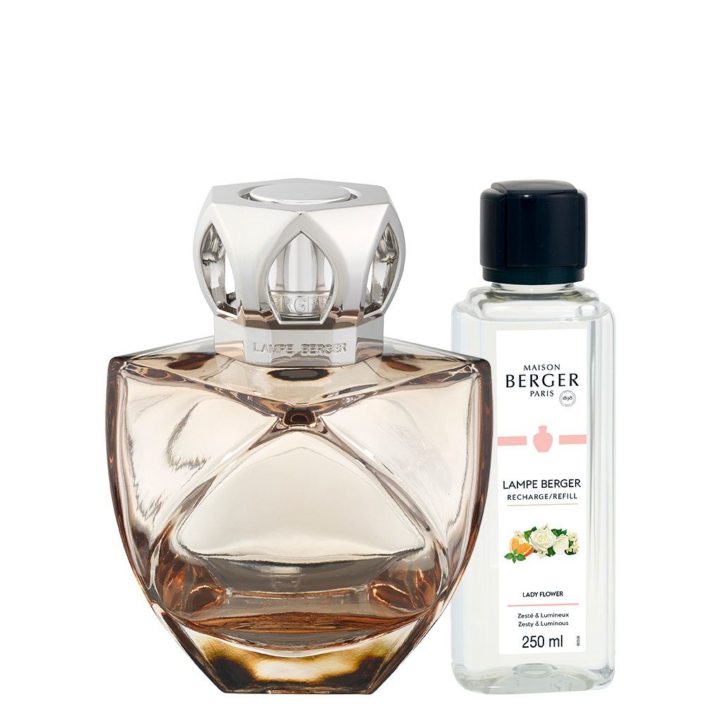 Eternity nude, coffret lampe berger diffuseur de parfum à catalyse + lady flower - maison berger paris