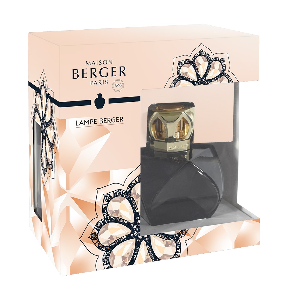 Eternity noire, coffret lampe berger diffuseur de parfum à catalyse + lady flower - maison berger paris