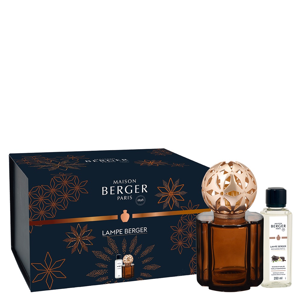 Coffret lampe berger pomelis chocolat diffuseur à catalyse + 250ml splendeur vanillée - maison berger paris