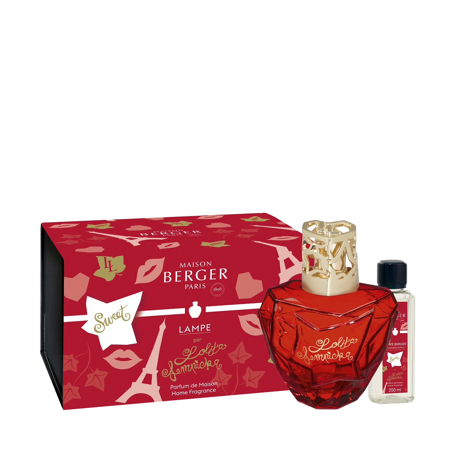 Coffret lampe diffuseur de parfum lolita lempicka sweet + 180 ml - maison berger paris