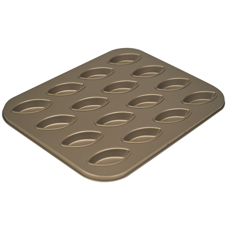 Moule a patisserie en acier anti-adherent 16 barquettes - stadter