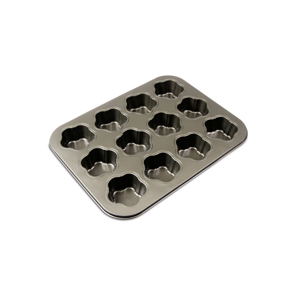 Moule 12 pieces muffins fleurs