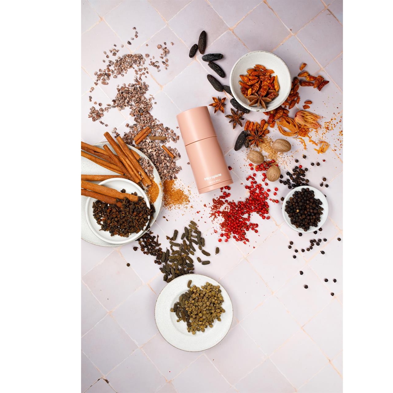 Moulin à épices dusty rose - microplane