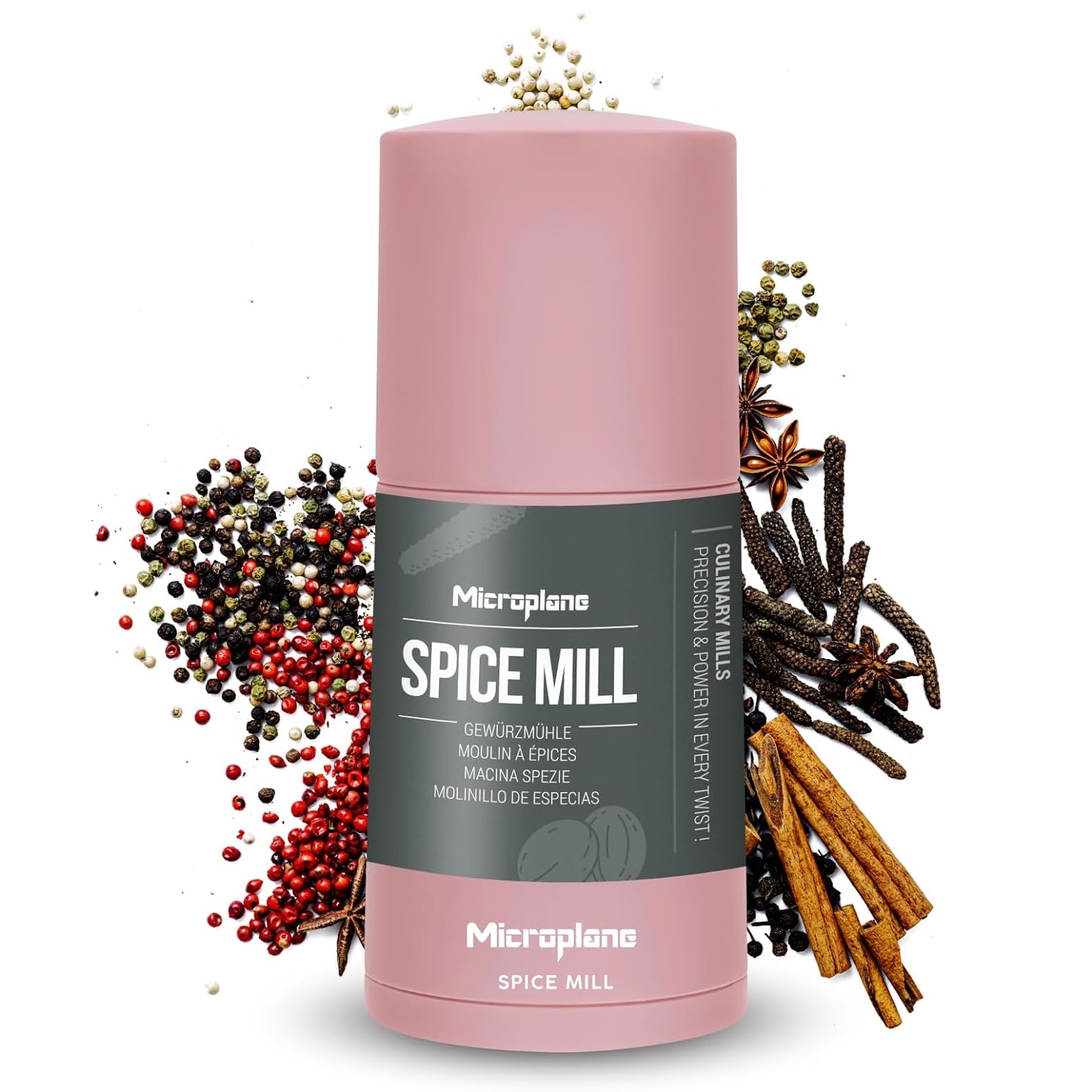 Moulin à épices dusty rose - microplane