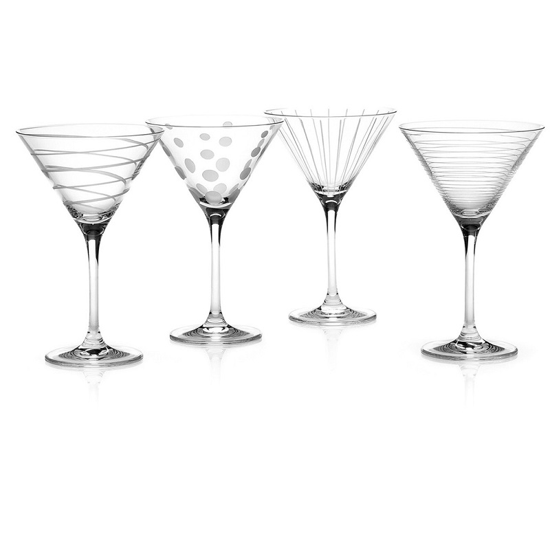 Lot de 4 verres a martini tailles cheers mikasa - kitchencraft