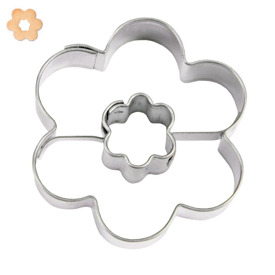 Emporte piece fleur dans fleur 4,5 cm inox - stadter