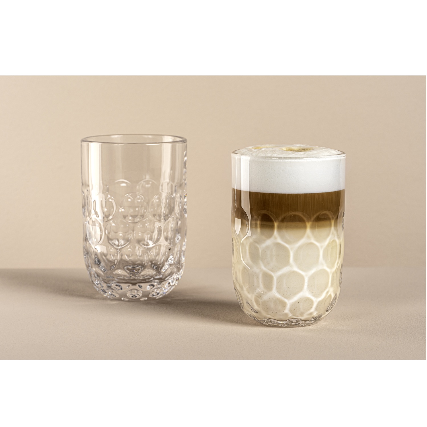 Lot de 2 verres à latte macchiato gocce 1 - 390 ml - leonardo