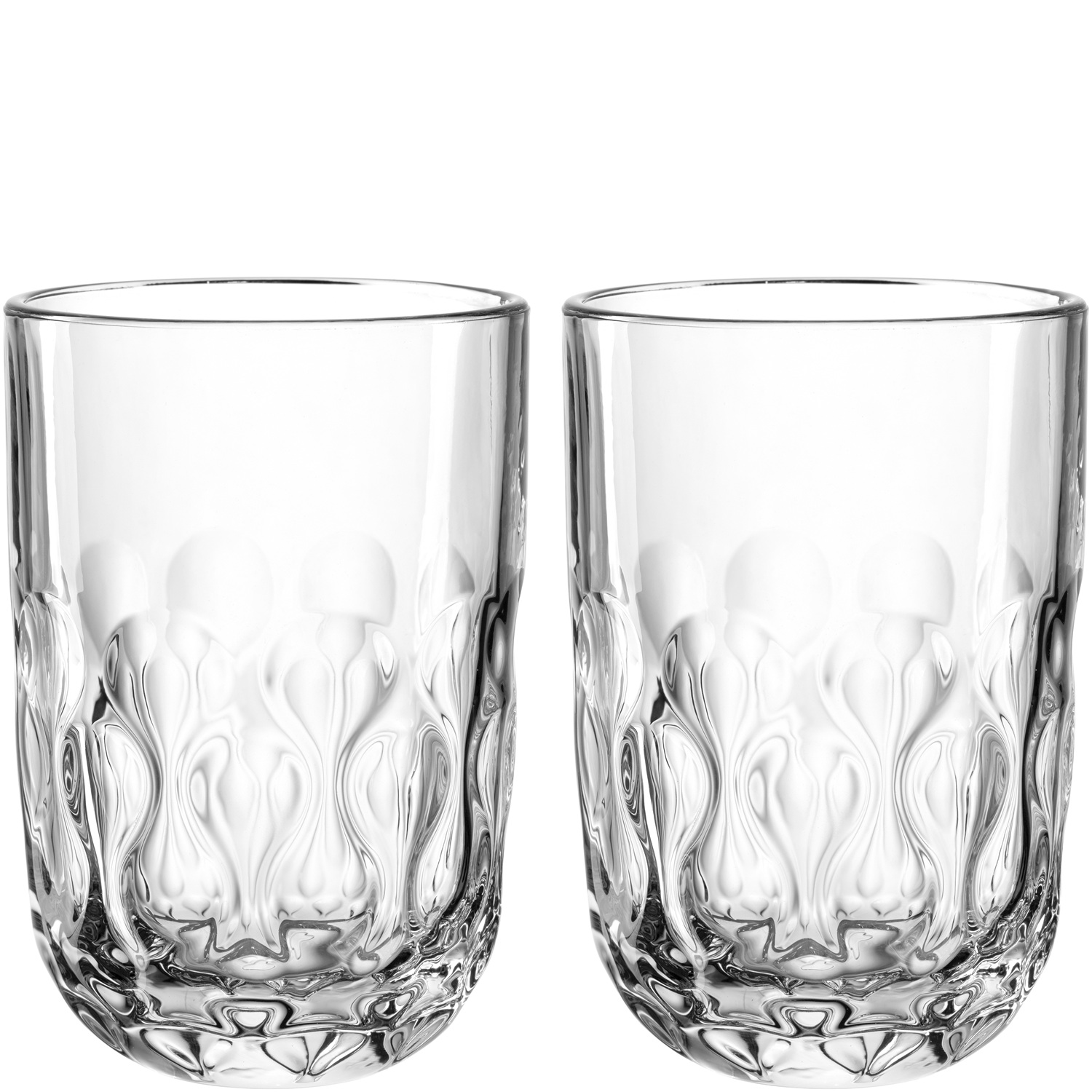 Lot de 2 verres à latte macchiato gocce 2 - 390 ml - leonardo