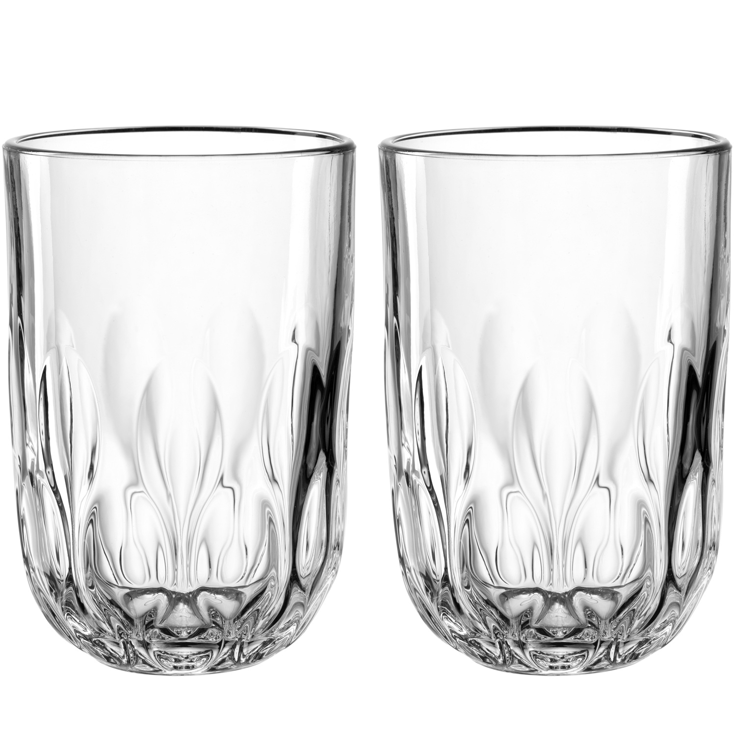 Lot de 2 verres à latte macchiato gocce 3 - 390 ml - leonardo
