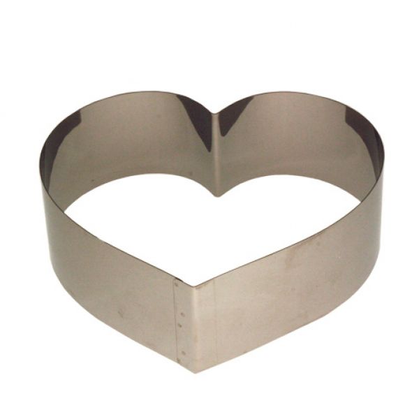 Cercle a patisserie en forme de coeur pour les entremets diam 18 h 6 cm - lares
