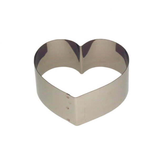 Cercle a patisserie en forme de coeur pour les entremets diam 12 h 4,5 - lares