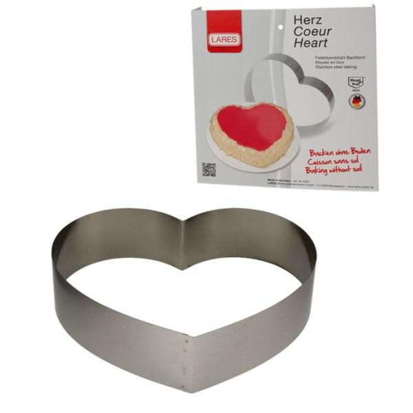 Cercle à pâtisserie en forme de coeur pour les entretemets ø 27 h 7cm - lares