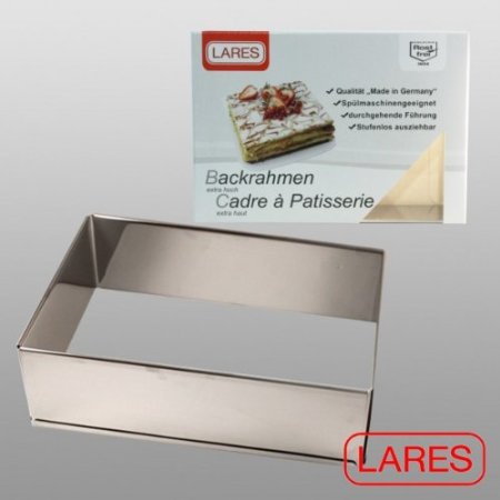 Cadre a patisserie rectangulaire reglable hauteur 7 cm - lares