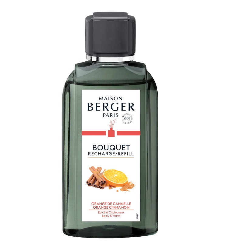 Recharge 200 ml pour bouquet parfume orange cannelle - maison berger paris