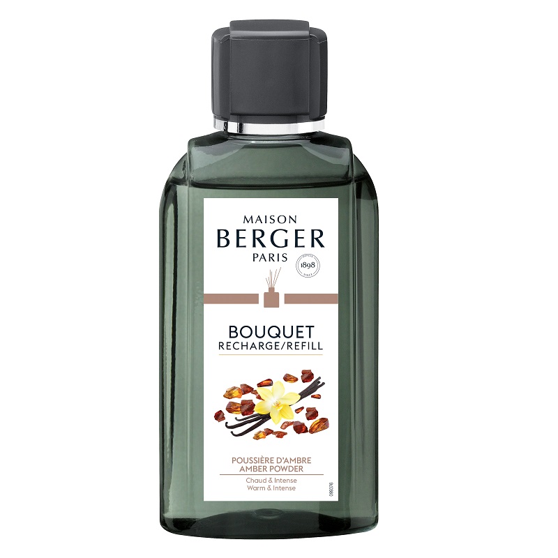 Recharge 200 ml pour bouquet parfume poussiere d ambre - maison berger paris