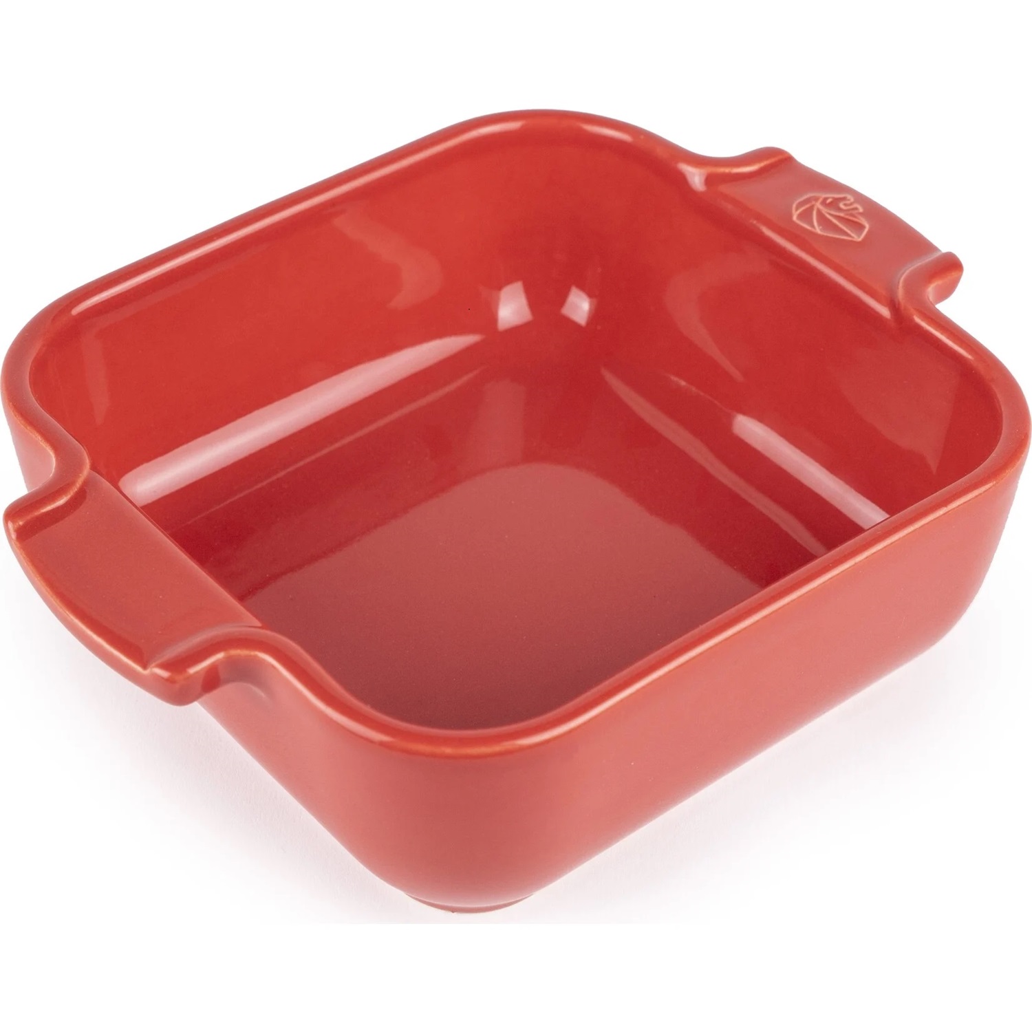 Plat four céramique individuel carré rouge 18 cm - appolia