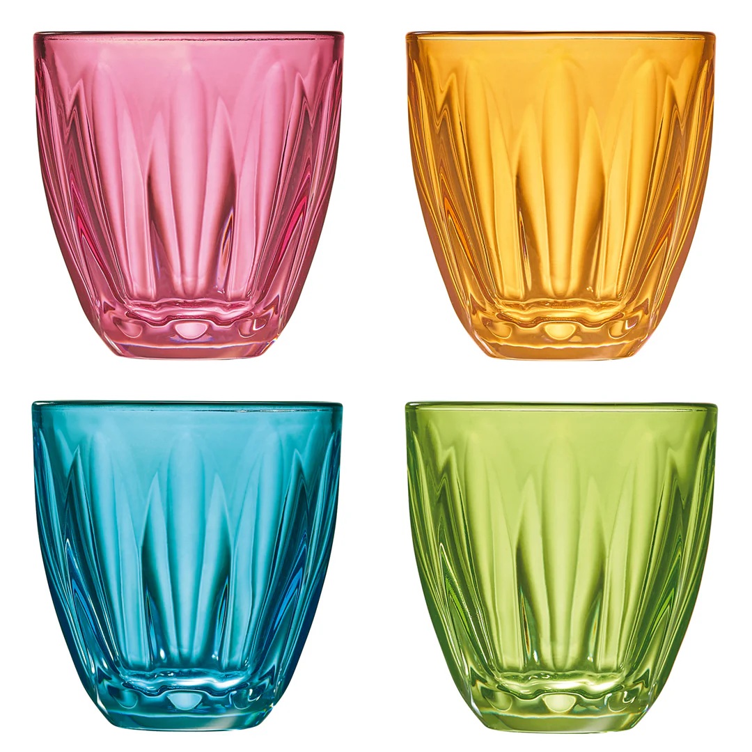 Coffret de 4 gobelets lily couleurs assorties 25cl - la rochere