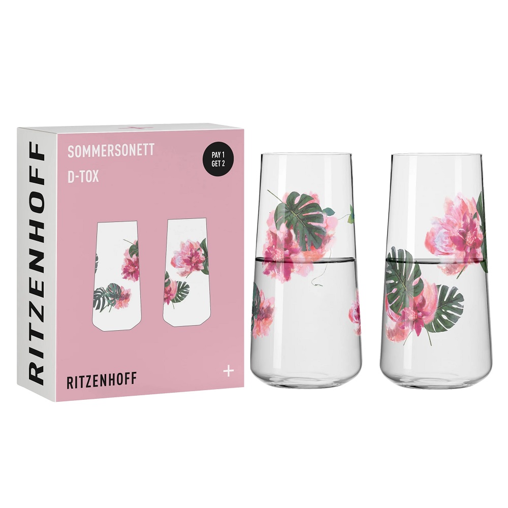 Lot de 2 verres à jus de fruits ou longdrink sommersonett von ramona rosenkranz - ritzenhoff