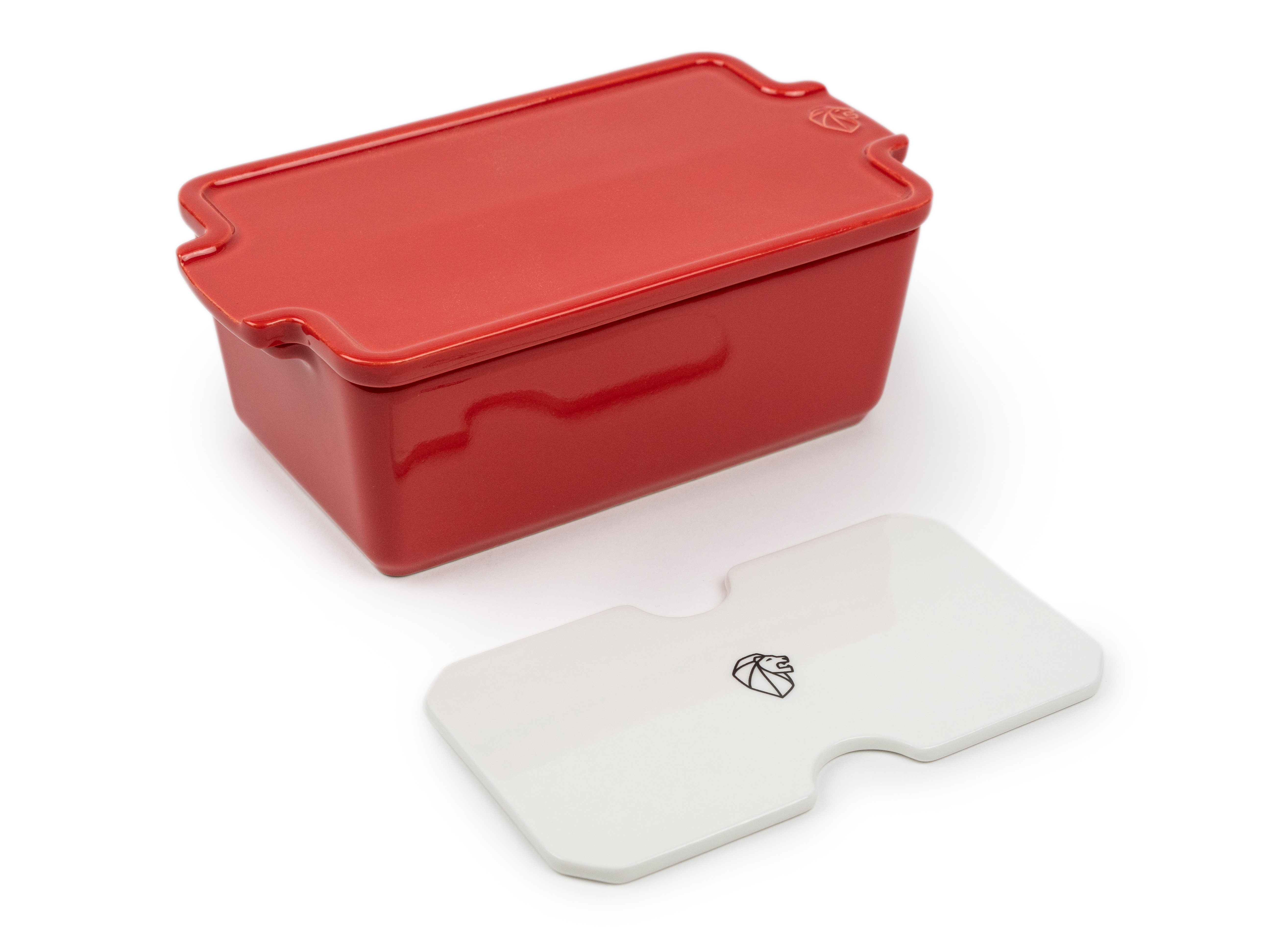 Terrine à foie gras 500g avec presse couleur rouge - appolia - peugeot saveurs