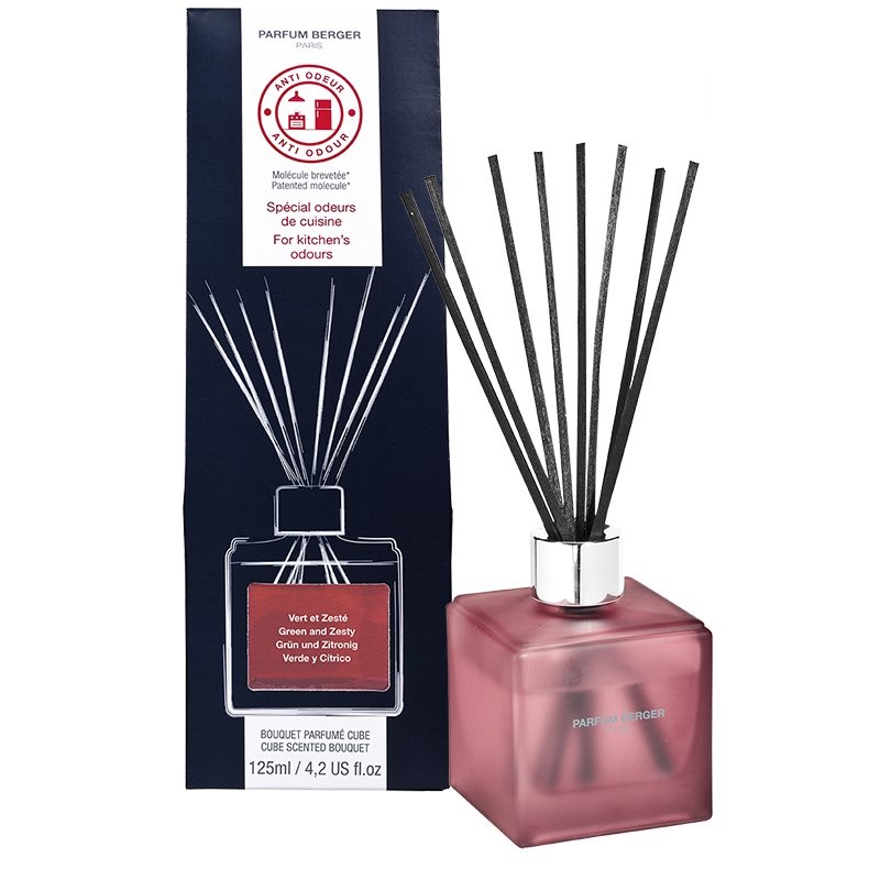 Bouquet cube brins parfumes 100 ml anti odeurs de cuisine n°2 - maison berger paris