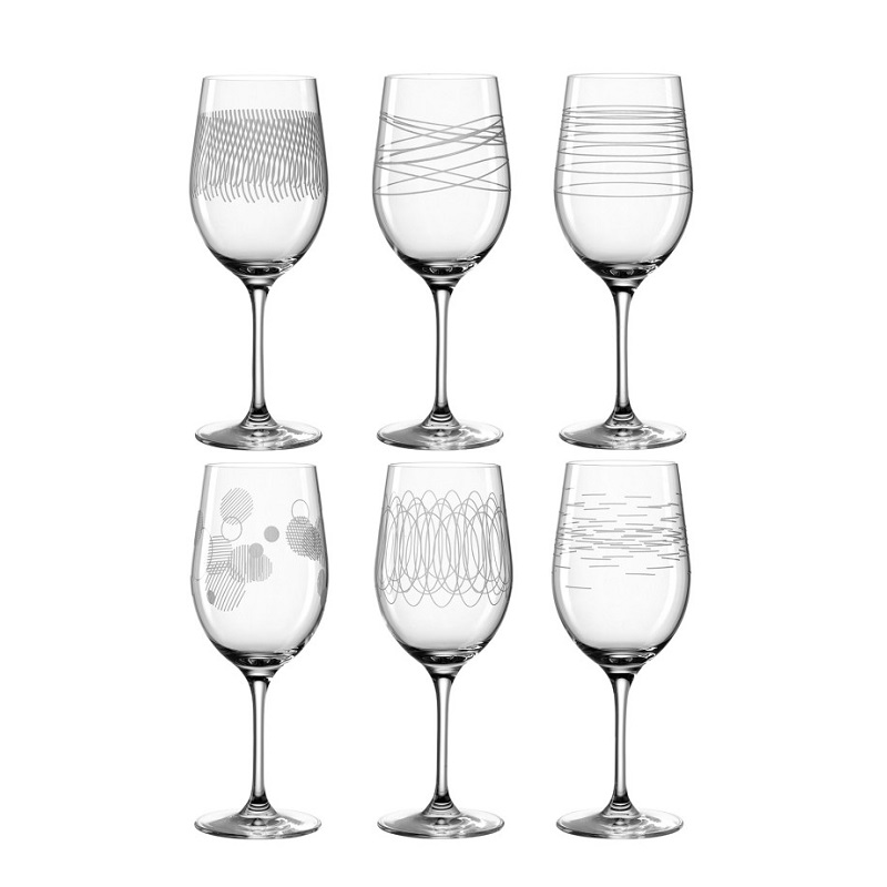 Casella lot de 6 verres a vin - leonardo
