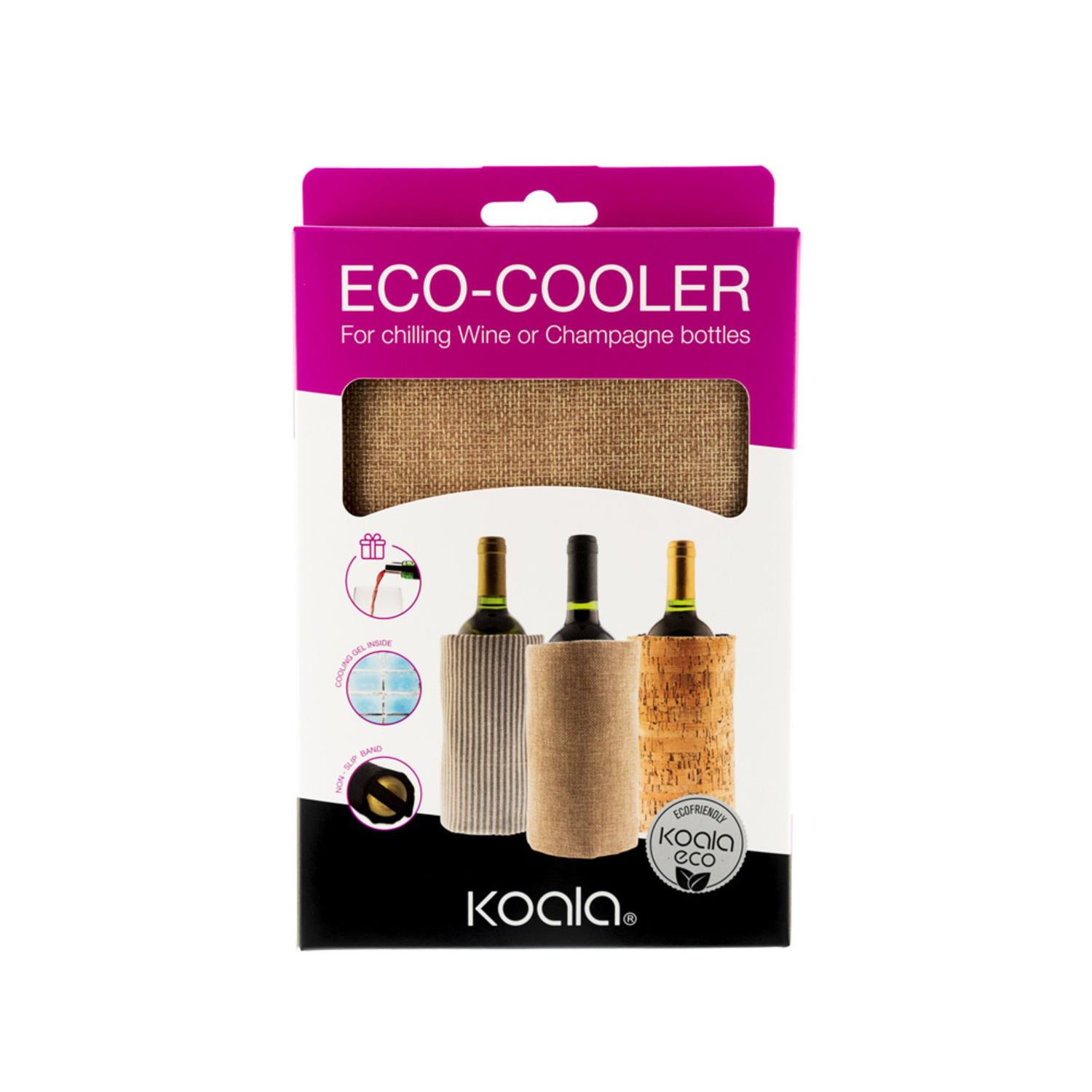 Fresh - manchon réfrigérant pour bouteille de vin ou de champagne - toile de jute - koala