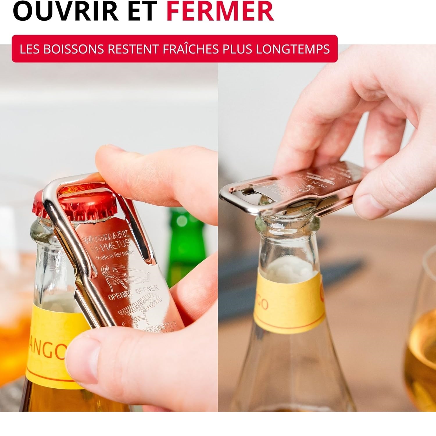 Décapsuleur ouvre/ferme-bouteille »hermetus« - westmark