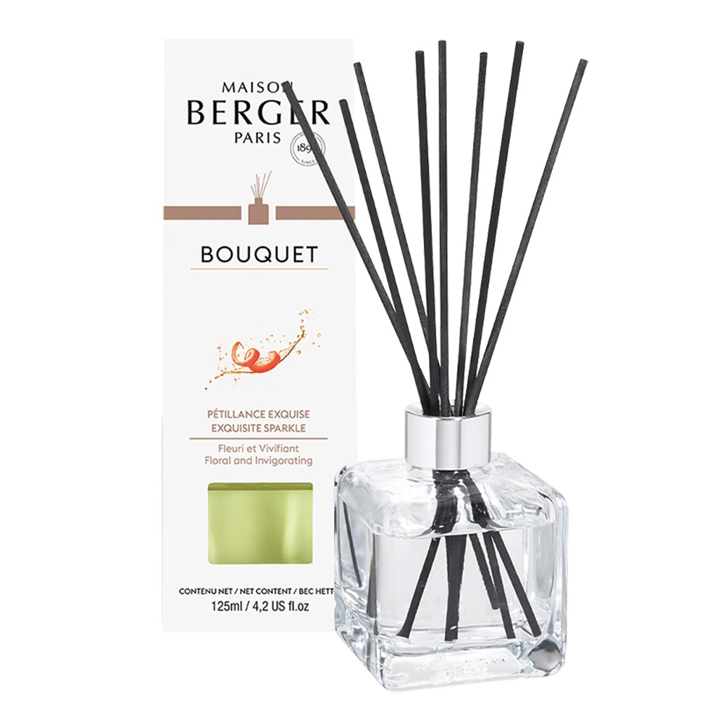 Bouquet cube brins parfumes 100 ml petillance exquise - maison berger paris