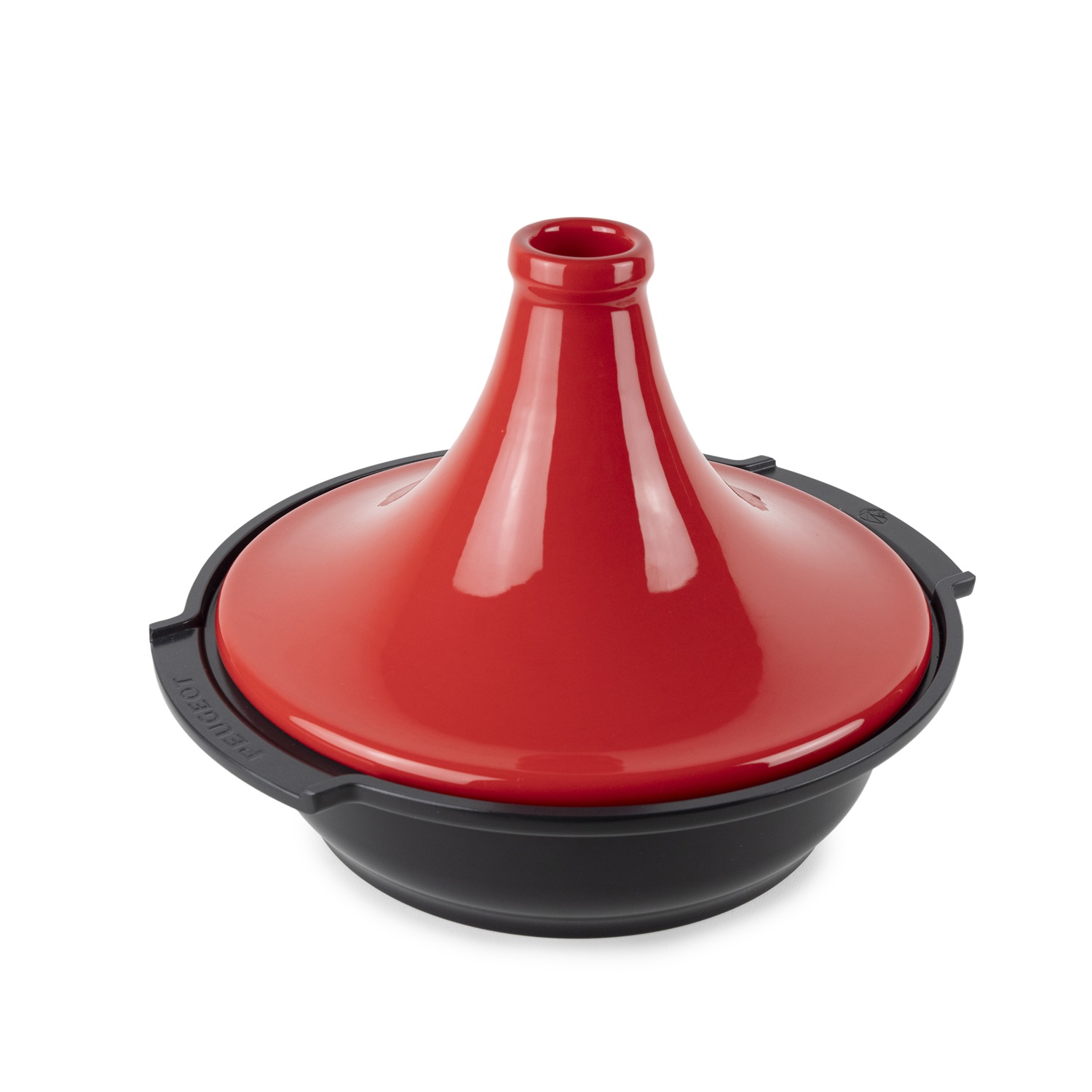 Plat à tajine induction dôme en céramique 30 cm rouge - peugeot saveurs
