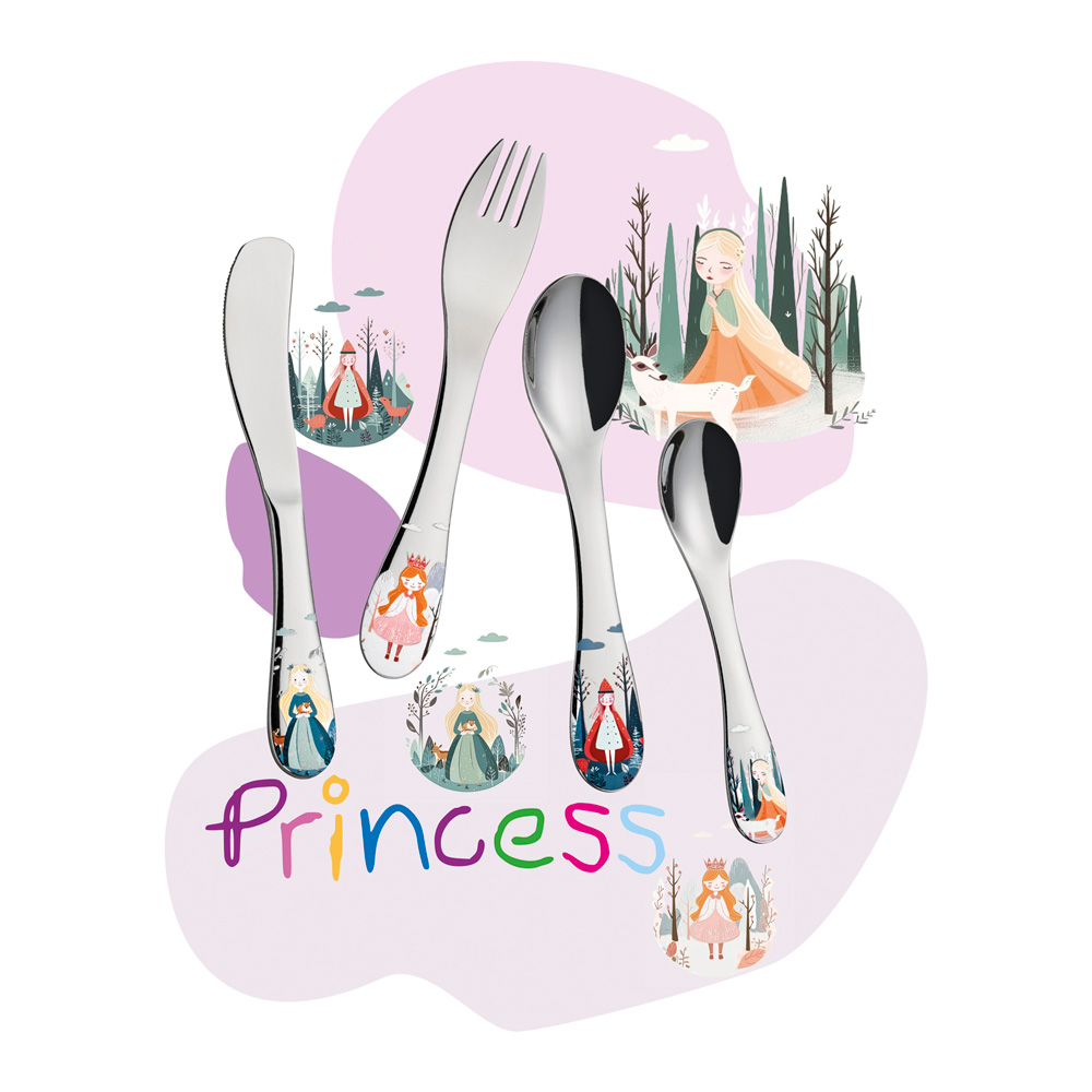 Couverts enfants princesse 4 pièces - cilio