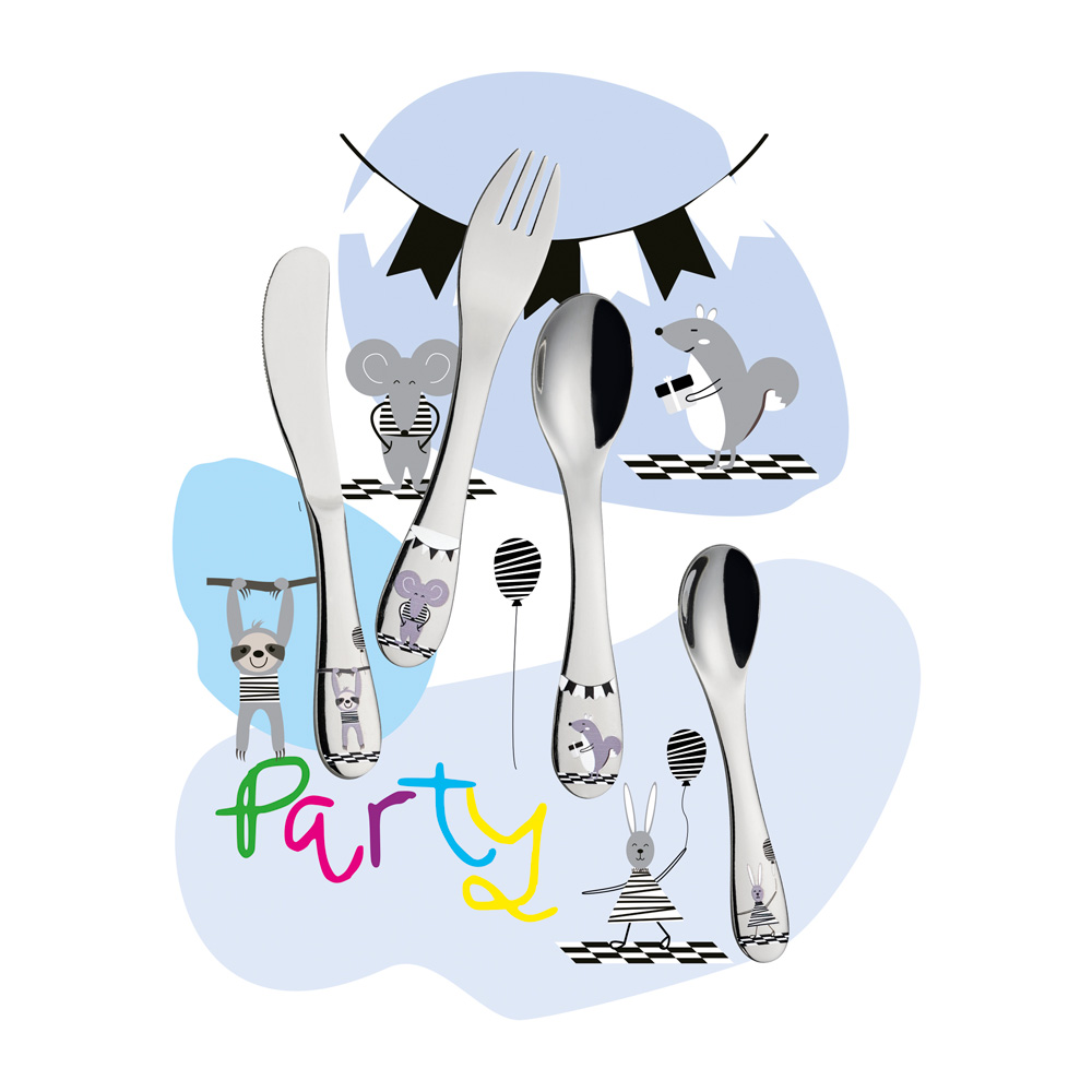 Couverts enfants party 4 pièces - cilio