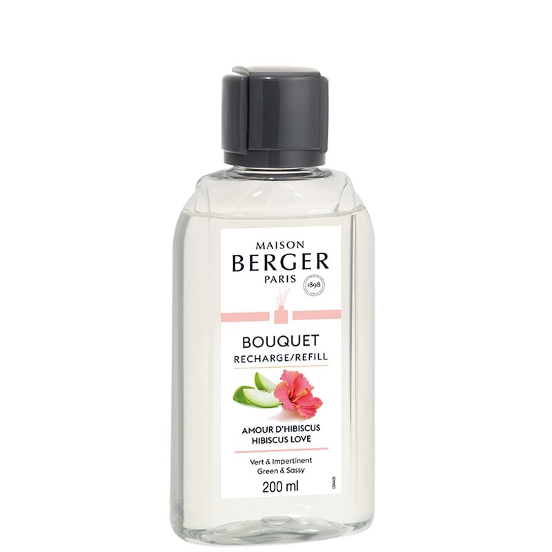 Recharge parfum pour bouquet parfume 200 ml amour hibiscus - maison berger paris