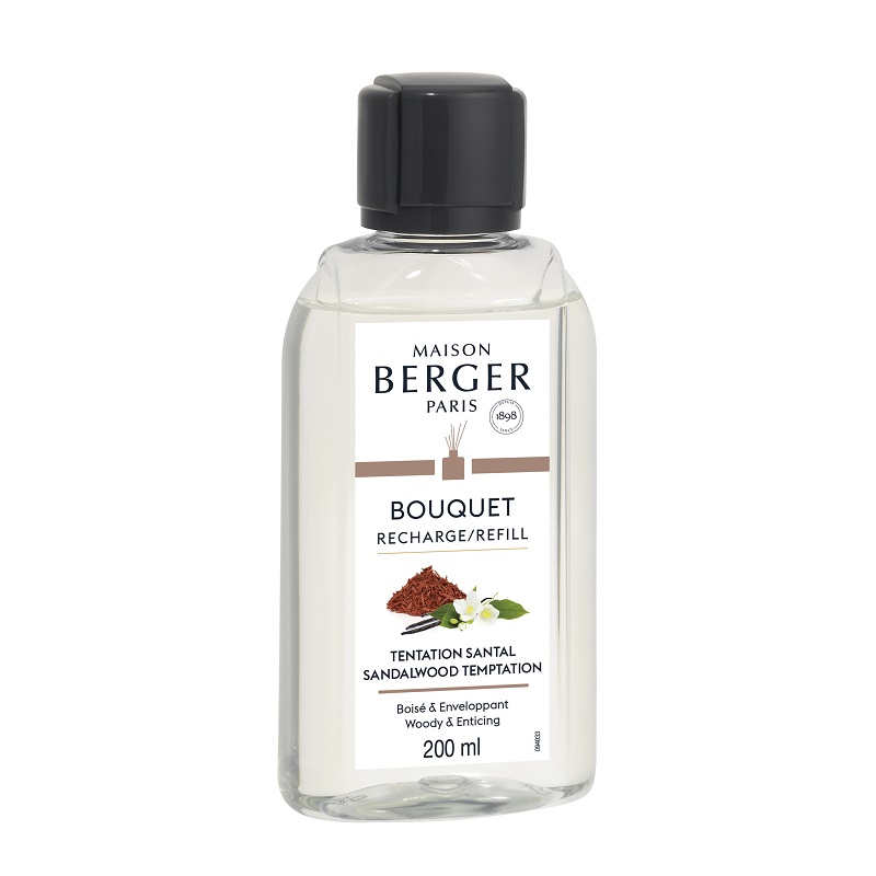 Recharge parfum pour bouquet parfume 200 ml tentation santal - maison berger paris