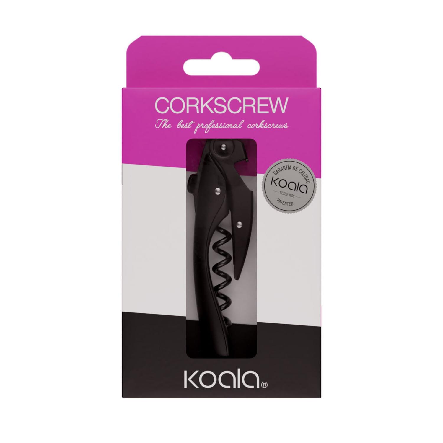 Pop - tire-bouchon double levier high tech - noir - koala