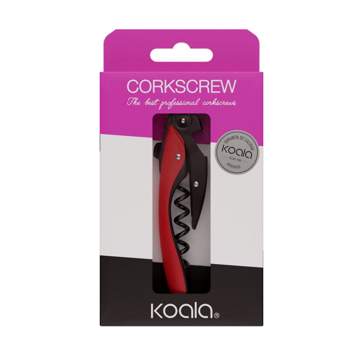 Pop - tire-bouchon double levier high tech - rouge - koala