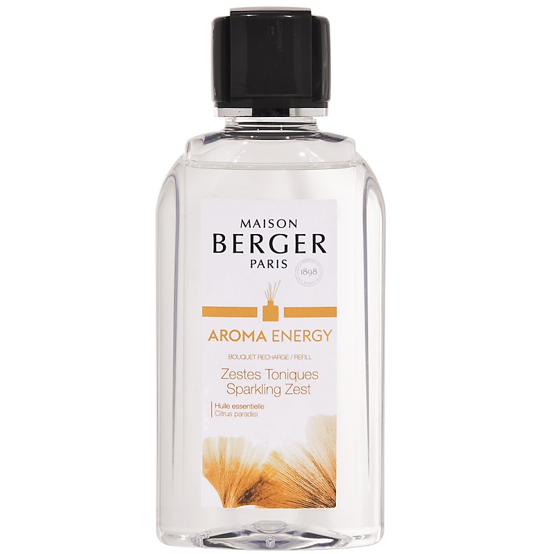 Recharge 200ml pour bouquet parfume zestes toniques aroma energie - maison berger paris