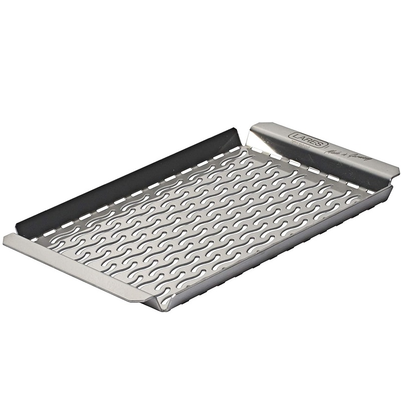 Barquette a grillades en inox 20x11 cm convient au barbecue - lares