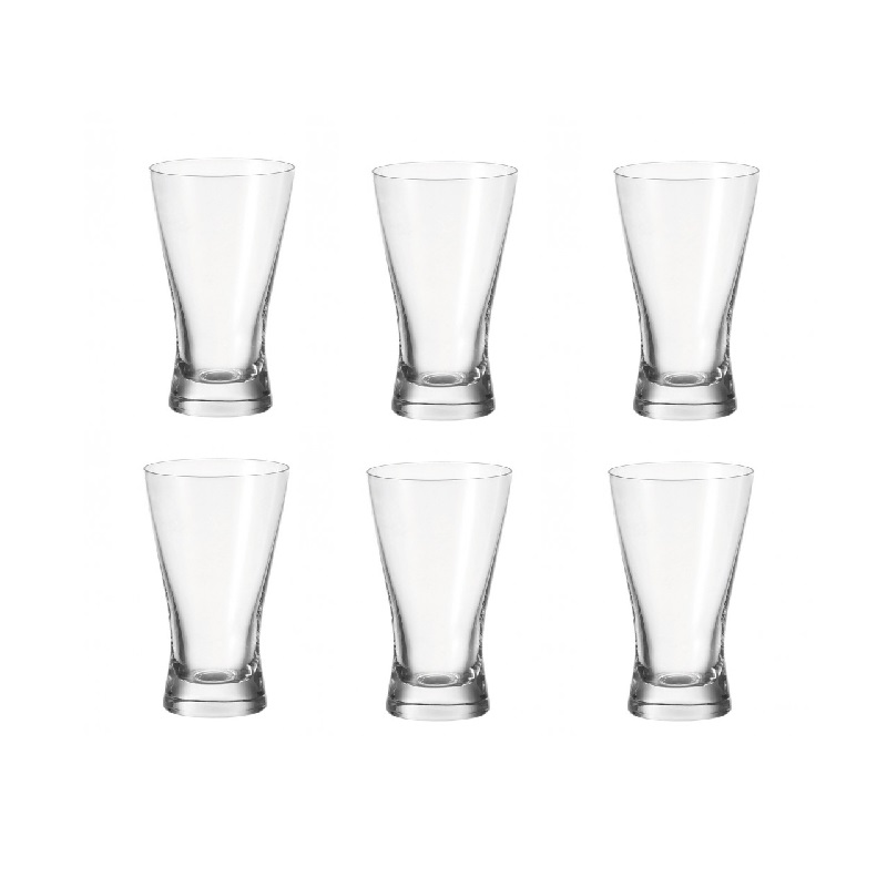 Tazio lot de 6 verre a jus fruits ou pastis 230 ml - leonardo