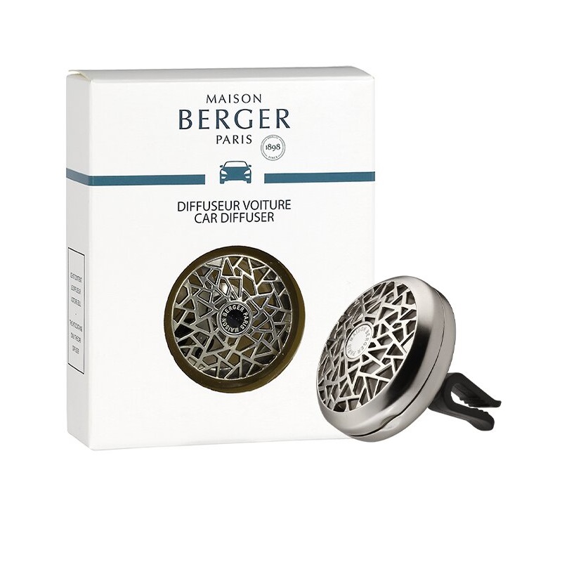 Diffuseur voiture graphic nickel vendu sans parfum - maison berger paris
