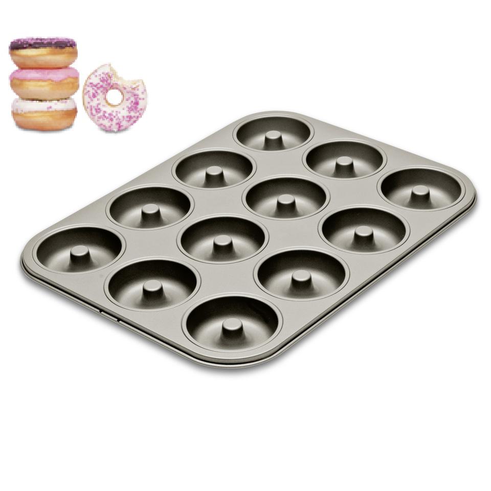 Moule a patisserie en acier anti-adherent pour 12 savarin we love baking - stadter