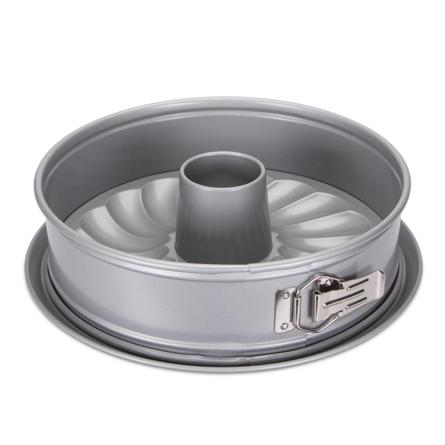 Moule à charnière antiadhérent - 2 fonds - plat et tubulaire ø28cm - stadter