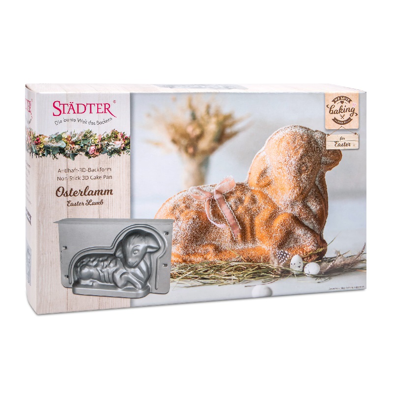 Moule agneau de paques lammele 18 cm we love baking - stadter