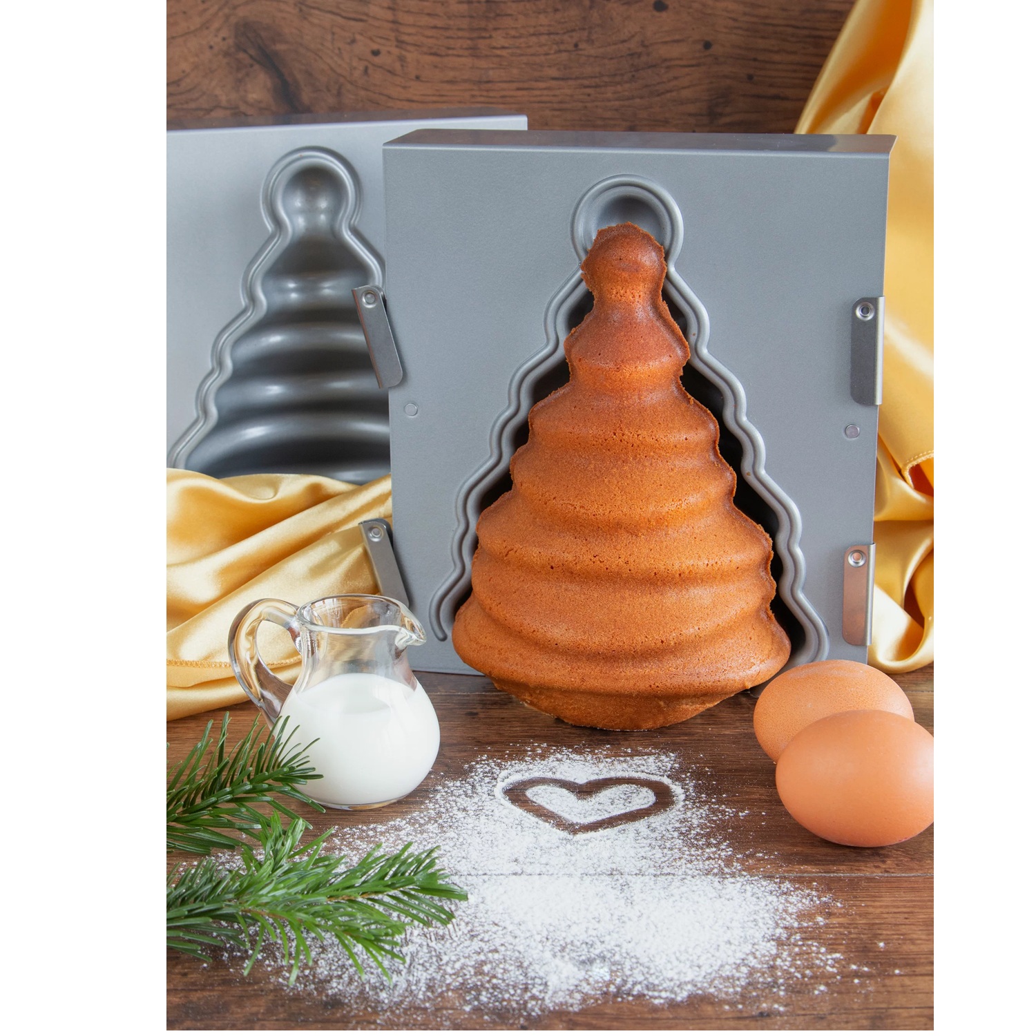 Moule à pâtisserie 3d - sapin de noël - 19 cm - we love backing - stadter