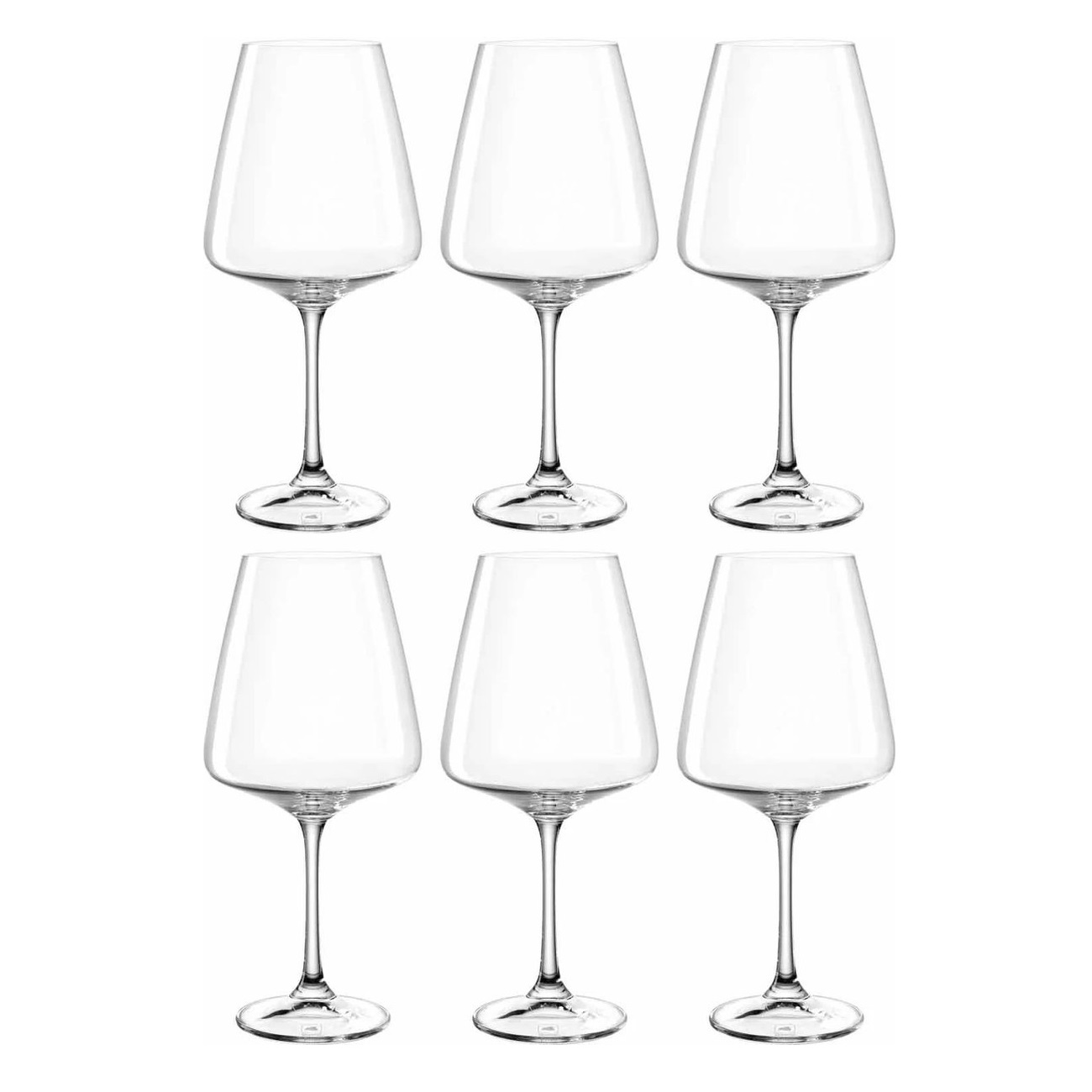 Paladino lot de 6 verres à vin rouge 66 cl - leonardo