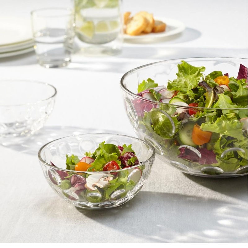 Saladier en verre ø28 cm cucina optic - leonardo