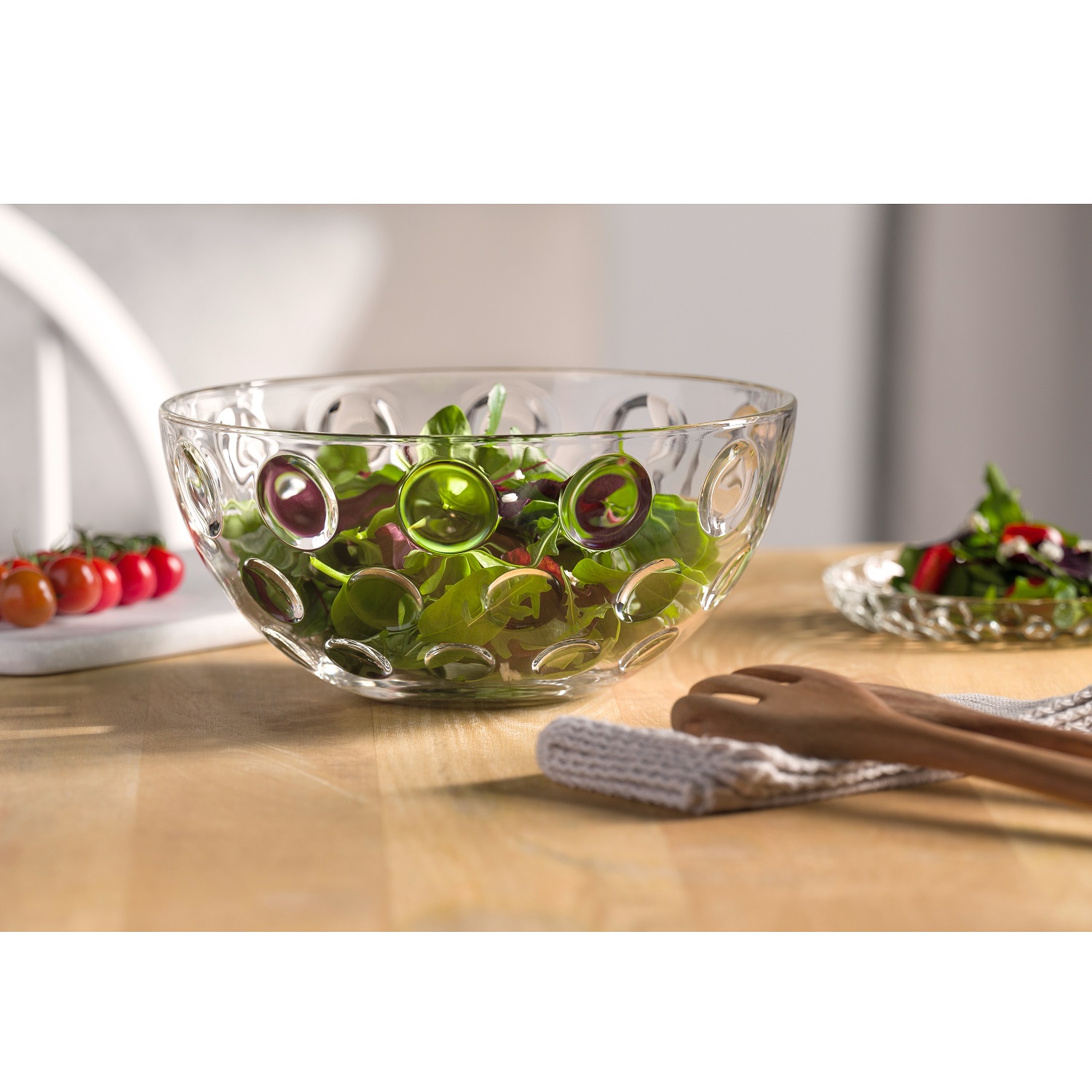 Saladier en verre ø28 cm cucina optic - leonardo